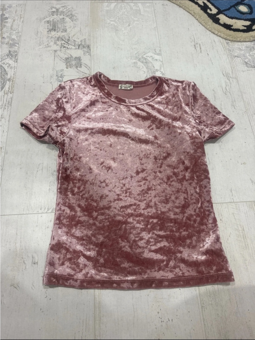 Free people intimately VelourShort-Sleeve Tee - Dusty Rose size small NWOT